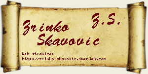 Zrinko Škavović vizit kartica